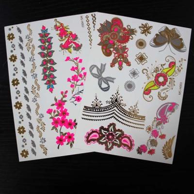 China Water Transfer Childrens Hair Fake Tattoo Stickers , Pink Ribbon Temporary Tattoos for sale