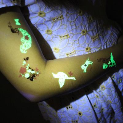 China Amazing Magic Glowi In The Dark Temporary Tattoos For Bachelorette Party for sale