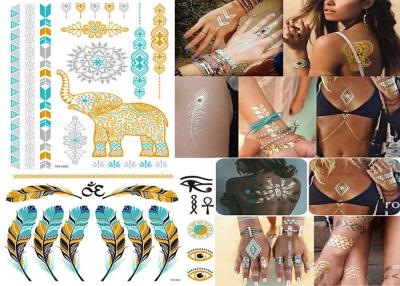 China Transformers Temporary Metallic Tattoo Stickers Custom Designs Bling Shiny for sale