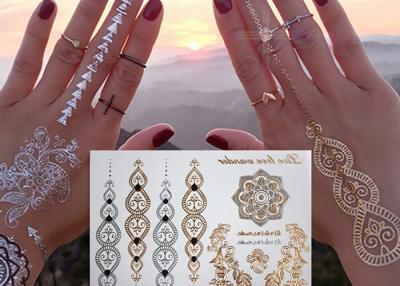 China Jewelry Inspired Metallic Body Tattoo Stickers Hand Bracelets Designs for sale