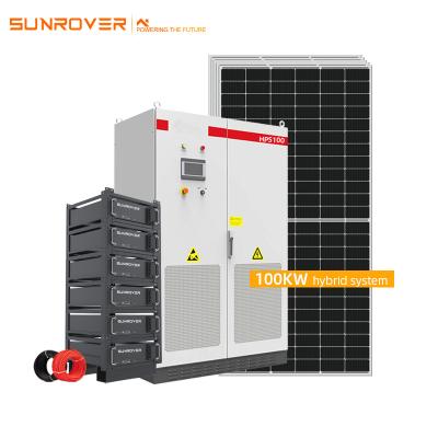 China Home Complete 50Kw 40Kw 30Kw 100KW 120KW Off Grid Solar System Kit With Storage Battery And Residential Residential Solar Panel for sale