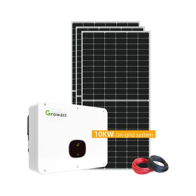 China Home Solar Power System On Grid 12kw 10kw 15kw 20kw Half Cell Mono Panel Solar System For Home for sale