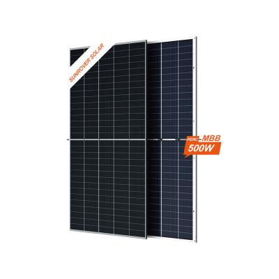 China Sunrover System Highest Efficiency Solar Cells OEM Acceptable Mono Solar Panels 500watt for sale