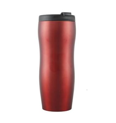 China 400ml Sustainable Frosted Insulated Double Wall Stainless Steel Coffee Mugs Custom Logo Printed Thermos Mugs for sale