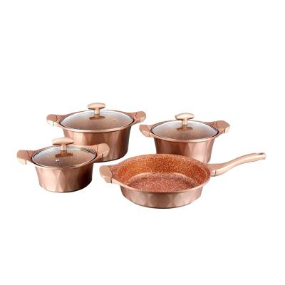 China Customized Viable Color Nonstick Aluminum Stick Coating Cookware Non Set Stainless Steel Pot Frying Pan for sale