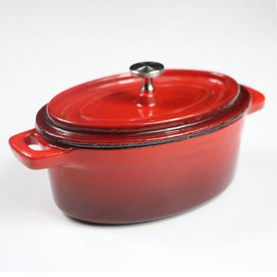 China Sustainable 12 Cm Cooking Pot And Pan Home Kitchen Enamel Cast Non-Stick Iron Cookware for sale