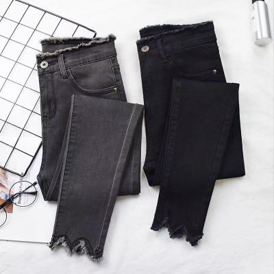 China 2021 Dalesell jeans QUICK DRY female female spring and autumn new high waist Korean student small tight leg large size thin pants for sale