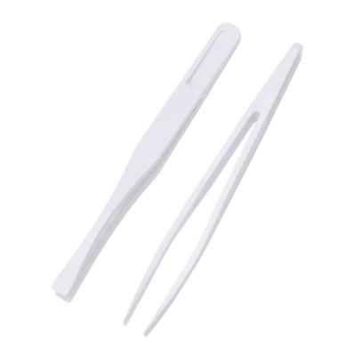 China High Quality 93308 PPS Carbon Fiber White Fiber ESD Tweezers Color Anti-Static Heat Resistant Plastic Tweezers for sale