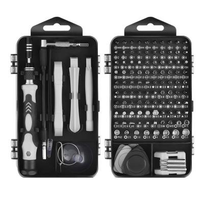 China Multi-Used Main Screwdriver 122 in 1 CrV Screwdriver Multi Bit Set Precision Mobile Phone Screwdriver Set Hand Repair Tool Kit for sale