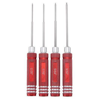 China High Hardness 4 PCS HSS Hex Ball Screwdriver Tool Kit, 0.05