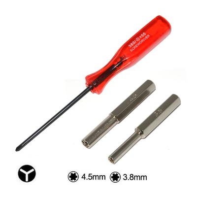 China Multi-Used Master Screwdriver 3 in 1 Tri Tool Kit For Nintendo Switch Joycon 3Ds Repair 3.8mm 4.5mm Wing Security Screwdriver Bit Sets for sale