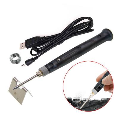 China Factory 5V 8W Mini Portable USB Electric Soldering Iron with LED Indicator for sale