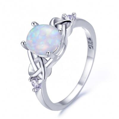 China TRENDY Unisex Religious Celtic Fire Opal Rings Jewelry For Wholesale OEM ODM knot for sale