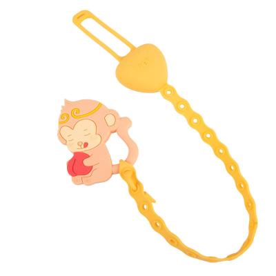 China BPA Free Multifunctional Cute Baby Toys Teether Dummy Clip Chain Bear Silicone Holder Case Silicone For Baby Pacifier Teethers for sale