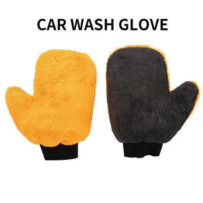 China Coral Fleece Glove For Pressure Car Wash Accessories Fleece Car Washer Cleaner With Foam Cannon Car Detailing for sale