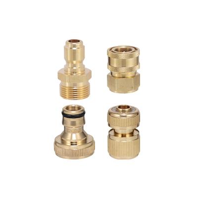 China Car Wash Station Accessories Brass Adapter For Outlet High Pressure Inlet Water Joint Quick Connect For Car High Pressure Washing Machine for sale