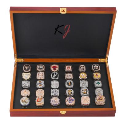 China Christmas Gift Collection Casual/Sports Basketball 1991-2020 Lakers Championship Ring Previous Champion Men's Ring 30 Sets With Wooden Box for sale