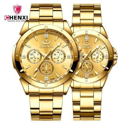 China Luxury Automatic Date Chenxi 019A Stainless Steel Quartz Wrist Watch For Couples Chronograph Men Women Gold Watches Bulk for sale