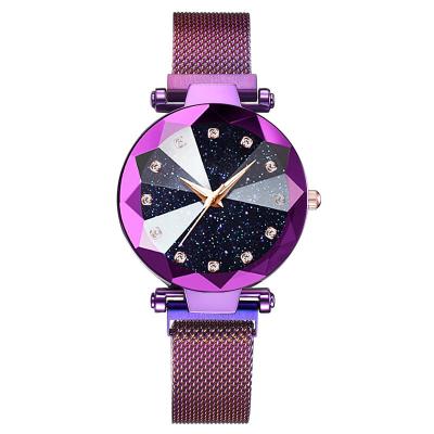 China Non-Specific Luxury Ladies Magnetic Starry Sky Clock Women Watches Shape Diamond Female Quartz Wristwatches Relogio Feminino Zegarek Damski for sale