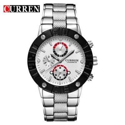 China Hot sale men's curren carrion 8006 direct selling men's business watch steel band quartz watch business men's watch for sale