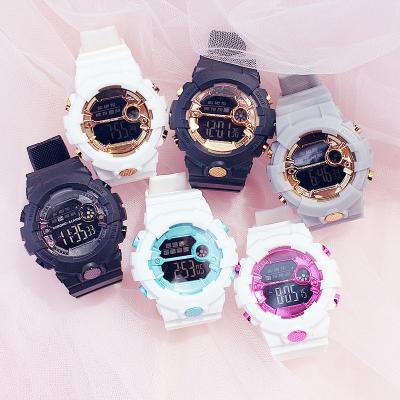 China Low MOQ Chinese Alarm Supplier Fashion Waterproof Luminous Unisex Sports Digital Watch Candy Colored Children's Digital Watch for sale