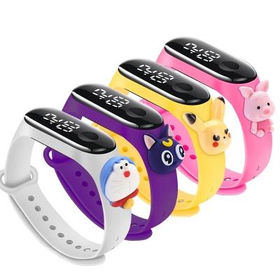 China 2021 Auto Date Best Gifts Sport Retro Types MI 3 Cartoons Shape Animal Charm MI Bracelet Watch Waterproof White Led Wrap Bracelet Watch for sale