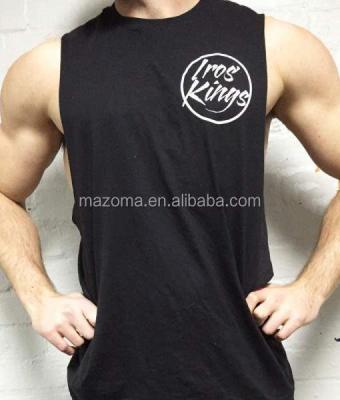 China Men's Fitness Workout Gym Cutout T-Shirt Breathable Sleeveless for sale