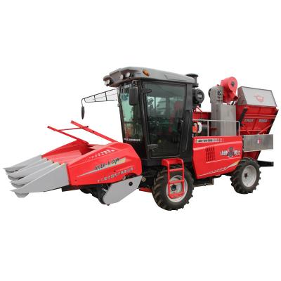 China Self-propelled type maize with air conditioner 4 rows maize harvester machine / maize picker for sale for sale