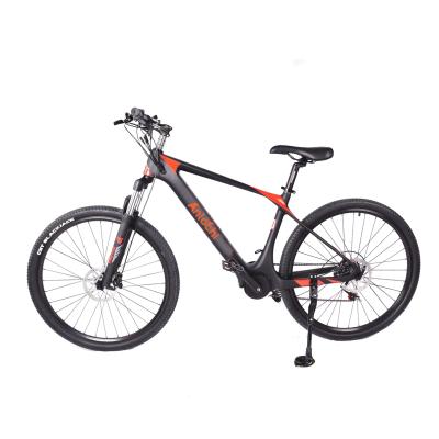 China Carbon Fiber New Arrival 27.5inch 250w Electric Carbon Bicicletta Elettrica Anlochi Carbon Fiber Mountain Ebike Mountain Bike Training Mid Drive for sale