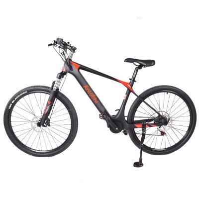 China Anlochi 250w carbon fiber cutoff electric bicycle carbon fiber brake hydraulic electric mid drive mountainbike for sale