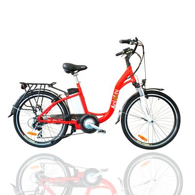 China Cheapest ANLOCHI 2021 Aluminum Alloy Electric City Bike 26inch Electric Bicycle City Electric Bike for sale