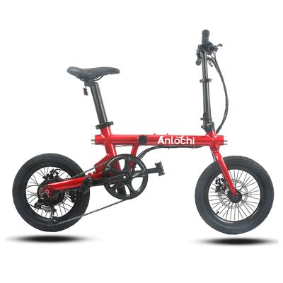 China ANLOCHI aluminum alloy most popular 16inch 250w cheap electric folding bike e bike scooter electric bicycle for sale