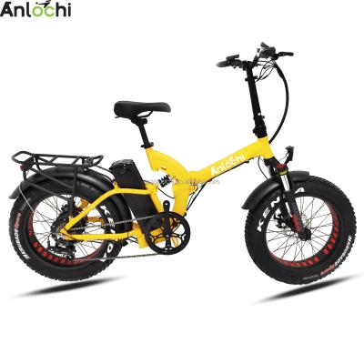 China ANLOCHI Aluminum Alloy Cheap Factory Price 20 Inch Mountain E Bike Full Suspension Electric Bike Fat Folding Bike for sale