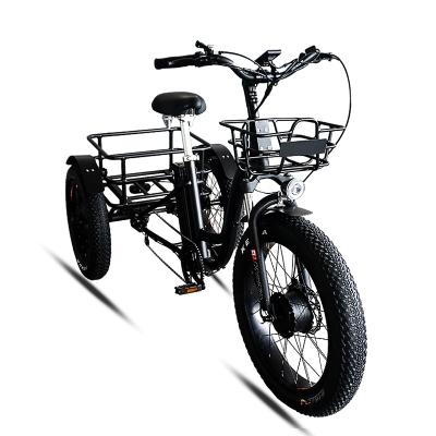 China ANLOCHI aluminum alloy wholesale fat tire 24x4.0 electric tricycle cheap electric bike 3 wheel tricycle for sale