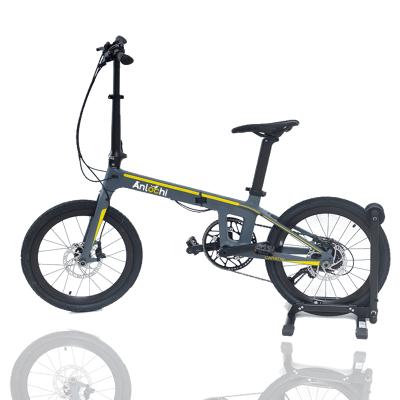 China Fast delivery ANLOCHI carbon fiber 20 inch shimano 9 speed bicycle carbon fiber frame lightweight folding bike for sale