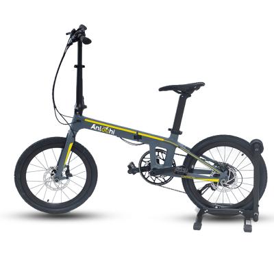 China ANLOCHI carbon fiber 20 inch shimano 9 speed small carbon fiber super light folding bike bicycle for adult for sale