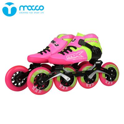 China Outdoor Activity Kids Speed ​​Skates Boots Rays Competition Outdoor Sports Roller Skates Integrated Carbon Fiber 608RS-ABEC9 MX-J for sale