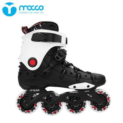 China MACCO Fashion\Comfortable\Durable Adjustable Adult Competition Built-in Roller Skate for Beginners HR1-white and black for sale