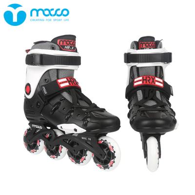 China Black and white PVC macco beginner outdoor sports HRX adult integrated skates for sale