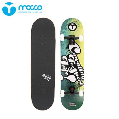 China Macco Youth Outdoor Skateboard Birch Wooden Skateboard Suitable For Teenagers/Adults SA Light Green for sale