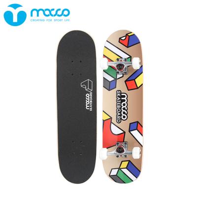 China Skateboard Double-Axe Road Skateboard Suitable For Teenagers/Adults SJ-Cafe Color Skateboard for sale