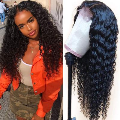 China Factory Price Synthes Hair Water Wave Wigs Original Natural Direct Water Wave Lace Frontal Wig For Women for sale