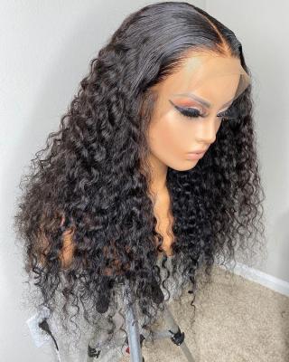 China Pure Original Natural Hair Gs Brazilian Water Wave Hd Lace Frontal Wig,Hd Lace Water Wave Wig Vendor,Raw Indian 5X5 Hd Lace Closure Wig for sale