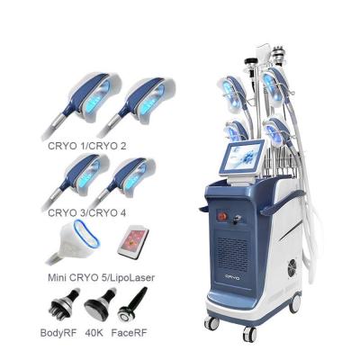 China Newest cool technology weight loss vertical cryo 5 cryotherapy handles cryotherapy body shaping slimming machine for sale