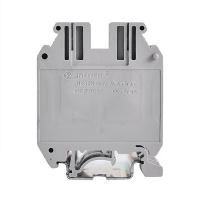 China CE Approved IP20 T15.2 Industrial Electrical Rail Terminal Block Screw Frame Type Terminal Block for sale