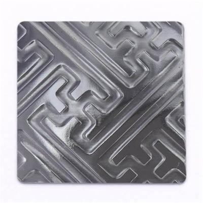 China High Temperature Applications Customized 18k Gold Plated Textured Stainless Steel Sheet Patterned Stainless Steel For Flooring for sale