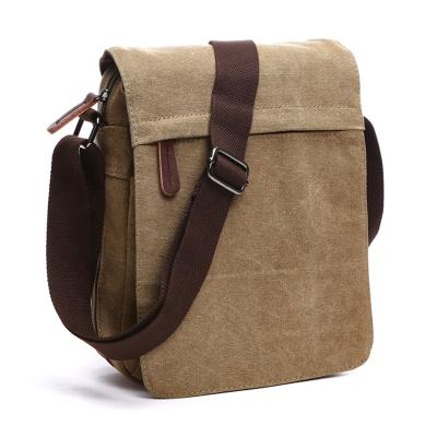 China CHANGRONG Vintage Travel Work Canvas Waterproof And Durable Custom Cross - Body Laptop Travel Messenger Bag for sale