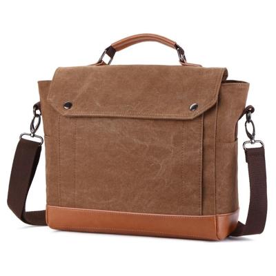 China New Quality Men Messenger Bag School Shoulder Waterproof Canvas Vintage Cross - Body Satchel Laptop Bag for sale