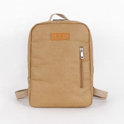 China Durable Custom Washable Kraft Paper Travel Backpack Bag for sale