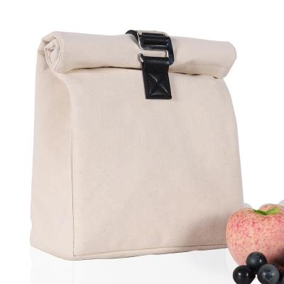 China CHANGRONG Custom Made High Quality Men Eco Vegan Cotton Canvas Insulated Lunch Bag for sale